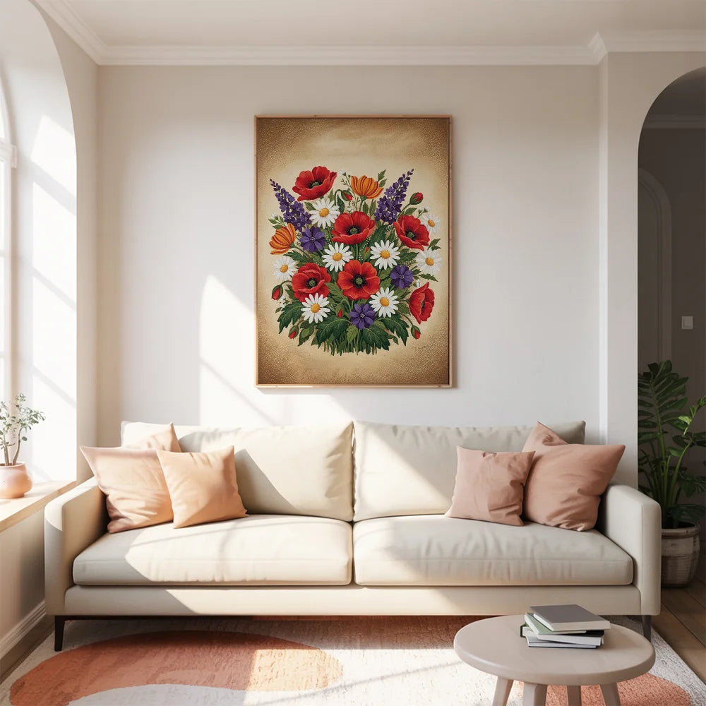 Malen nach Zahlen - Bunte Wildblume 2