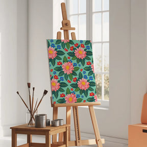 Malen nach Zahlen - Bunte Wildblume 2