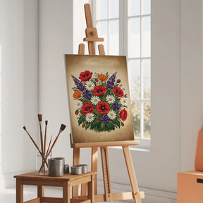Malen nach Zahlen - Bunte Wildblume 2