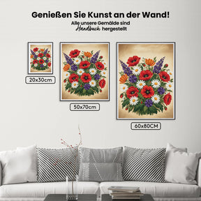 Malen nach Zahlen - Bunte Wildblume 2