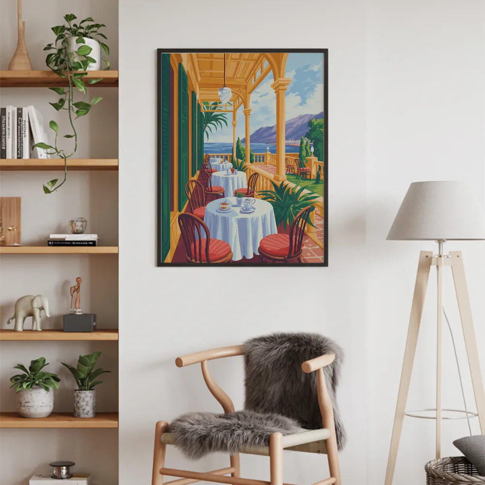 Malen nach Zahlen - Café auf der Veranda