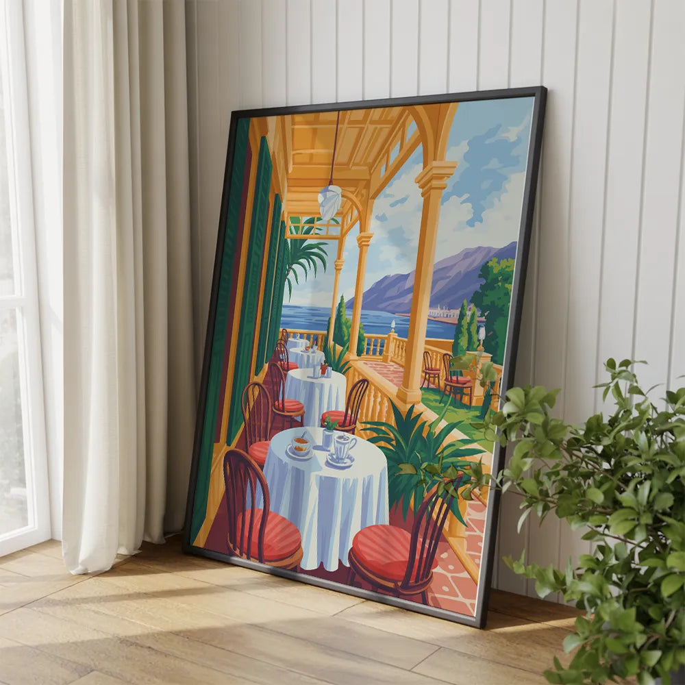 Malen nach Zahlen - Café auf der Veranda