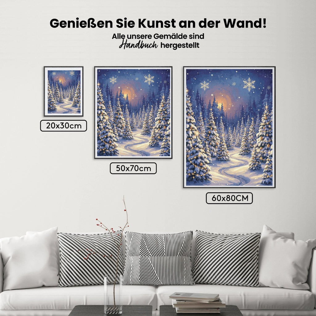 Malen nach Zahlen - Der verzauberte Weihnachtsbaumwald