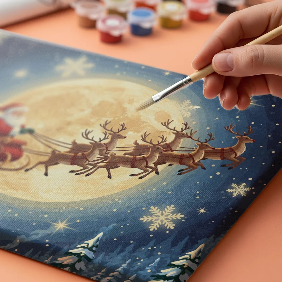 Malen nach Zahlen - Die Mitternachtsreise des Weihnachtsmanns