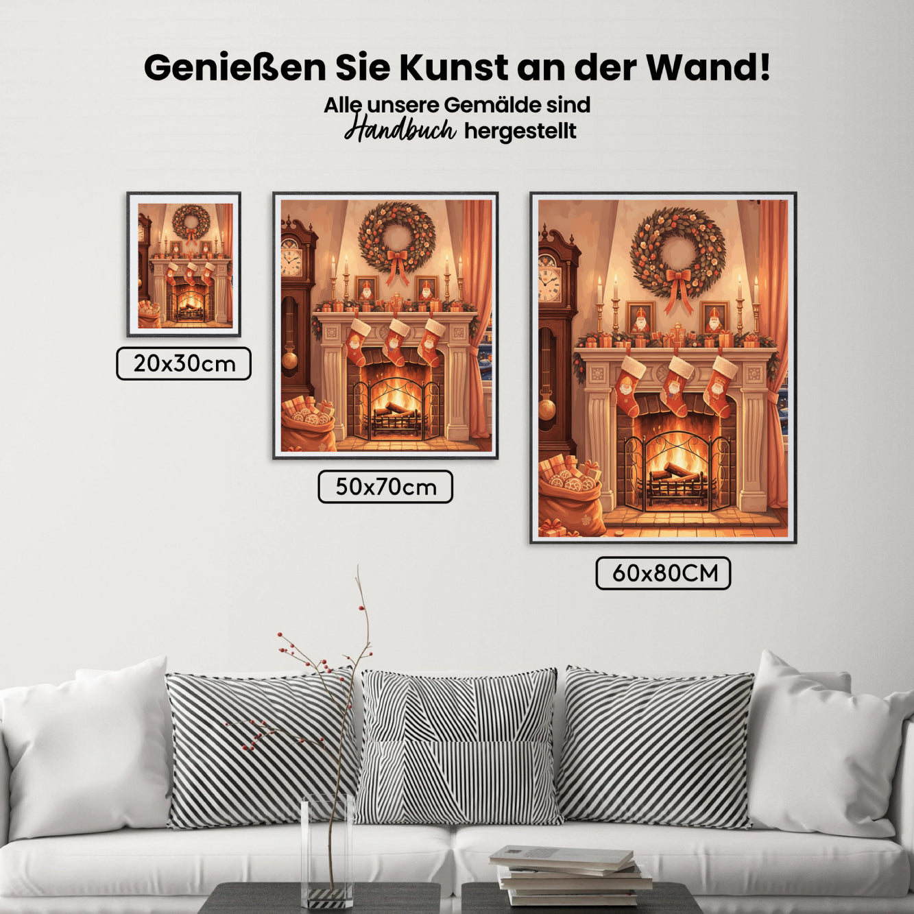 Malen nach Zahlen - Festliche Wohnraumdekorationen