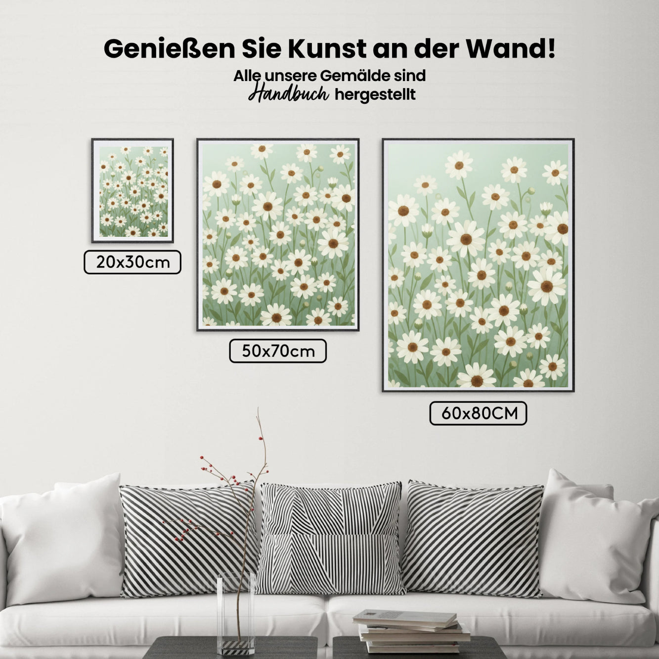 Malen nach Zahlen - Gänseblümchen-Wiesen Landhaus-Wildblume