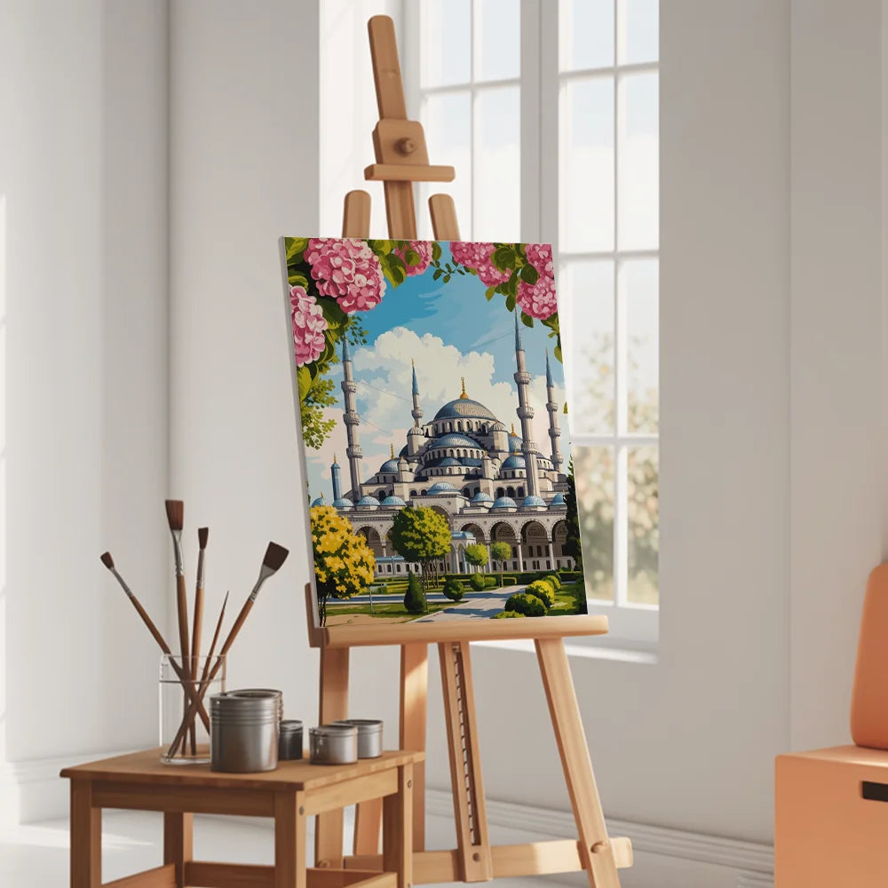 Malen nach Zahlen - Garten der Blauen Moschee
