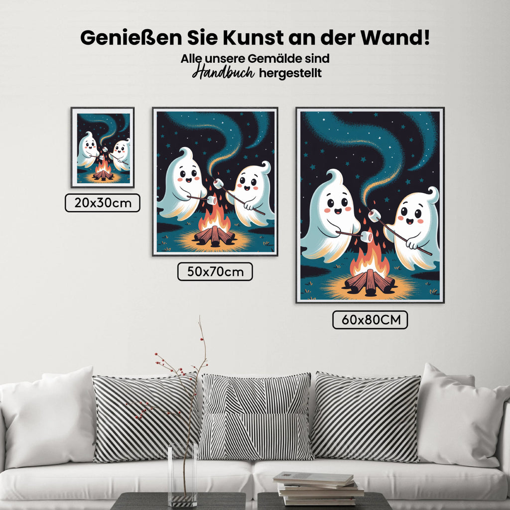 Malen nach Zahlen - Geister-geröstete Marshmallows
