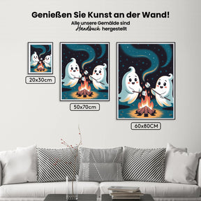 Malen nach Zahlen - Geister-geröstete Marshmallows