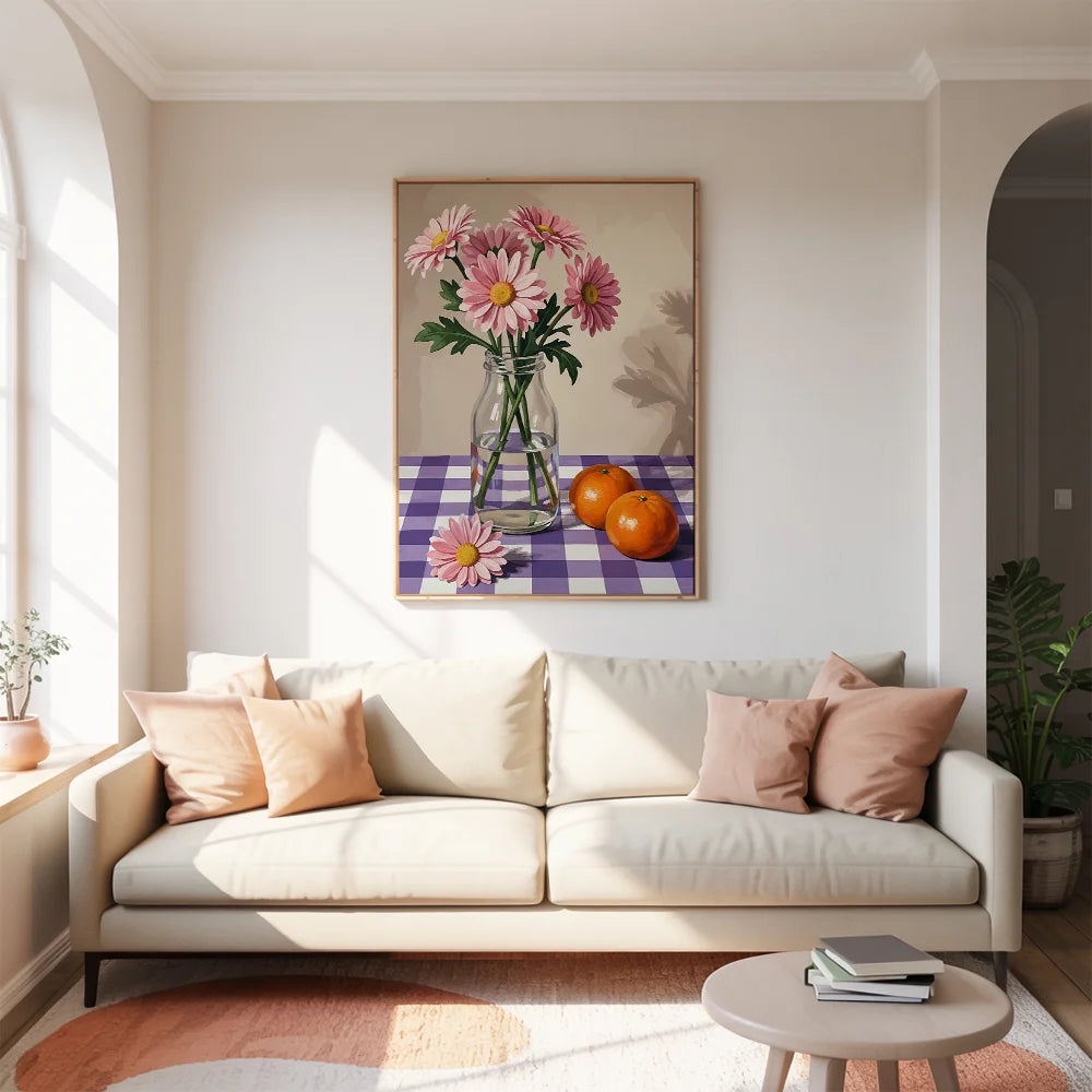 Malen nach Zahlen - Gemütliche Blumenvase mit Orangen