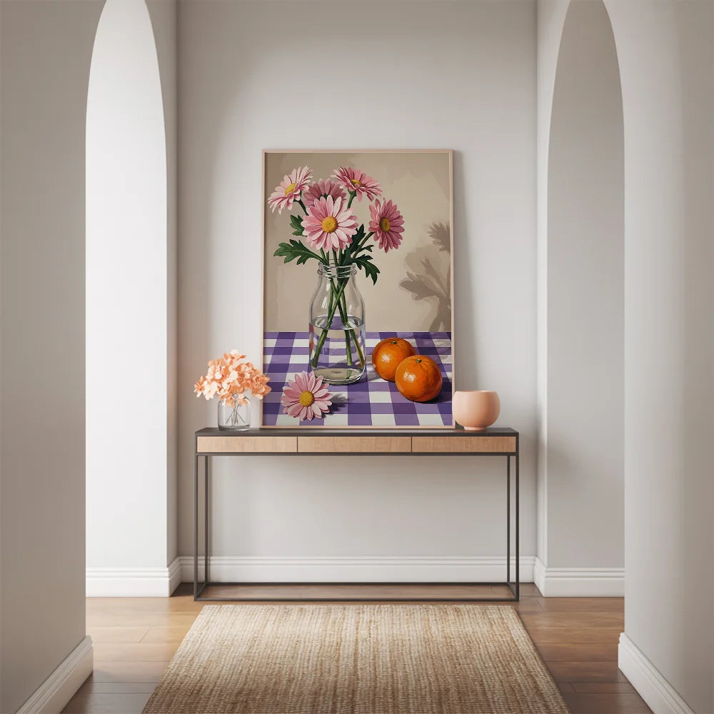 Malen nach Zahlen - Gemütliche Blumenvase mit Orangen