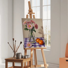 Malen nach Zahlen - Gemütliche Blumenvase mit Orangen