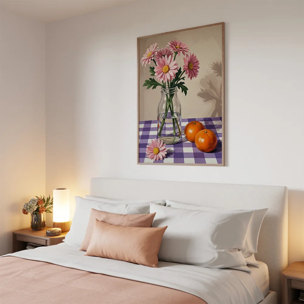 Malen nach Zahlen - Gemütliche Blumenvase mit Orangen
