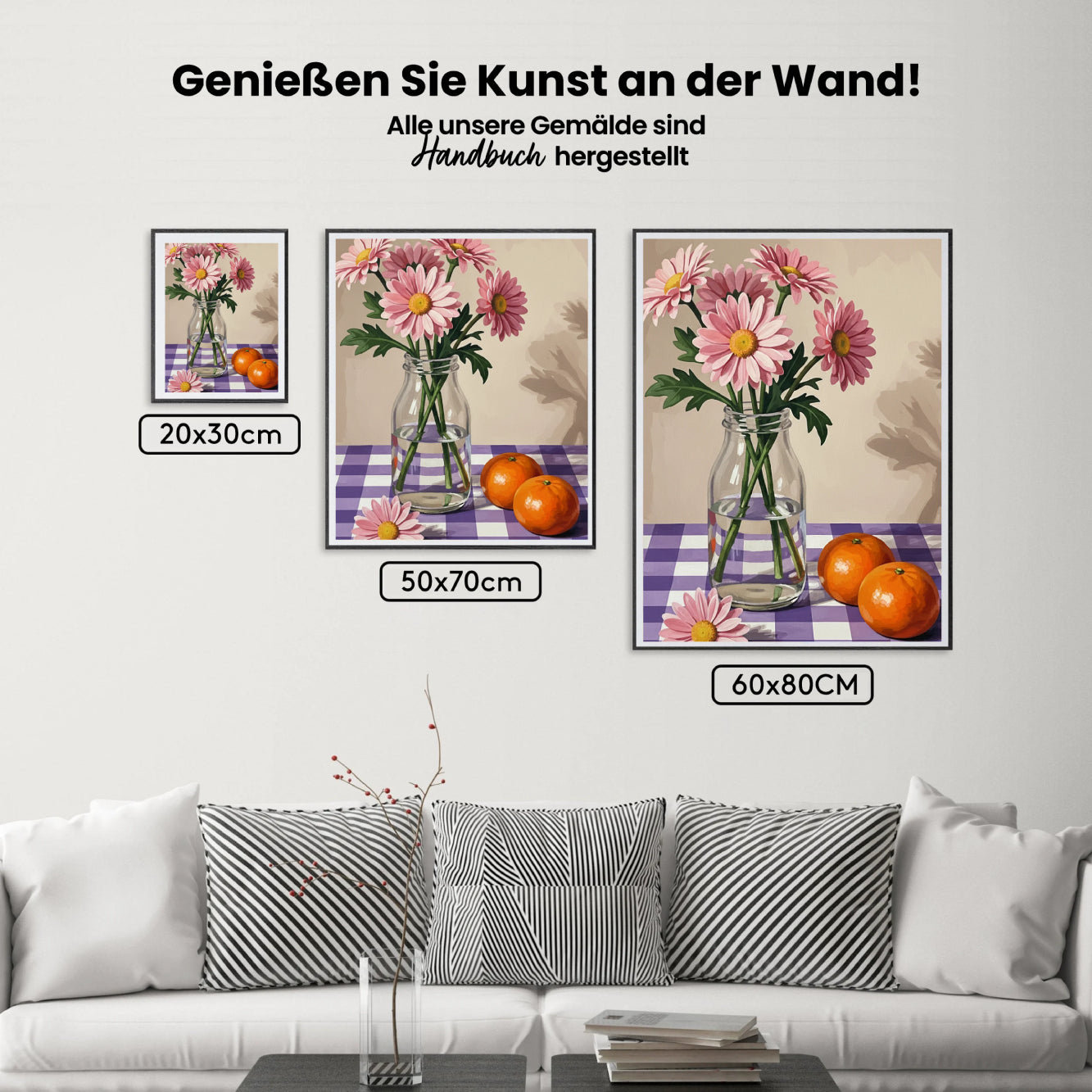 Malen nach Zahlen - Gemütliche Blumenvase mit Orangen