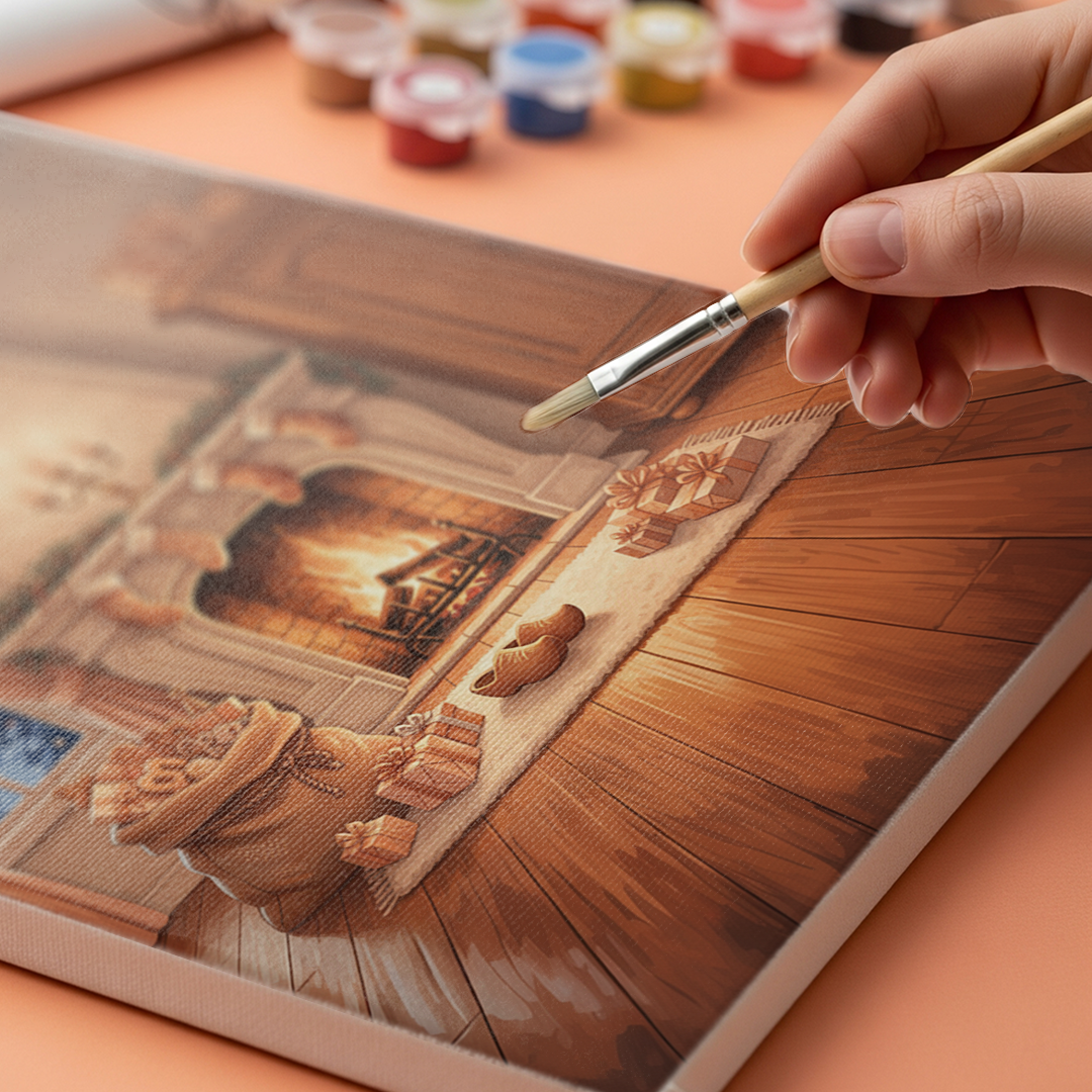 Malen nach Zahlen - Gemütliches niederländisches Wohnzimmer