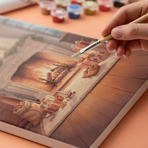 Malen nach Zahlen - Geschenke am Kamin