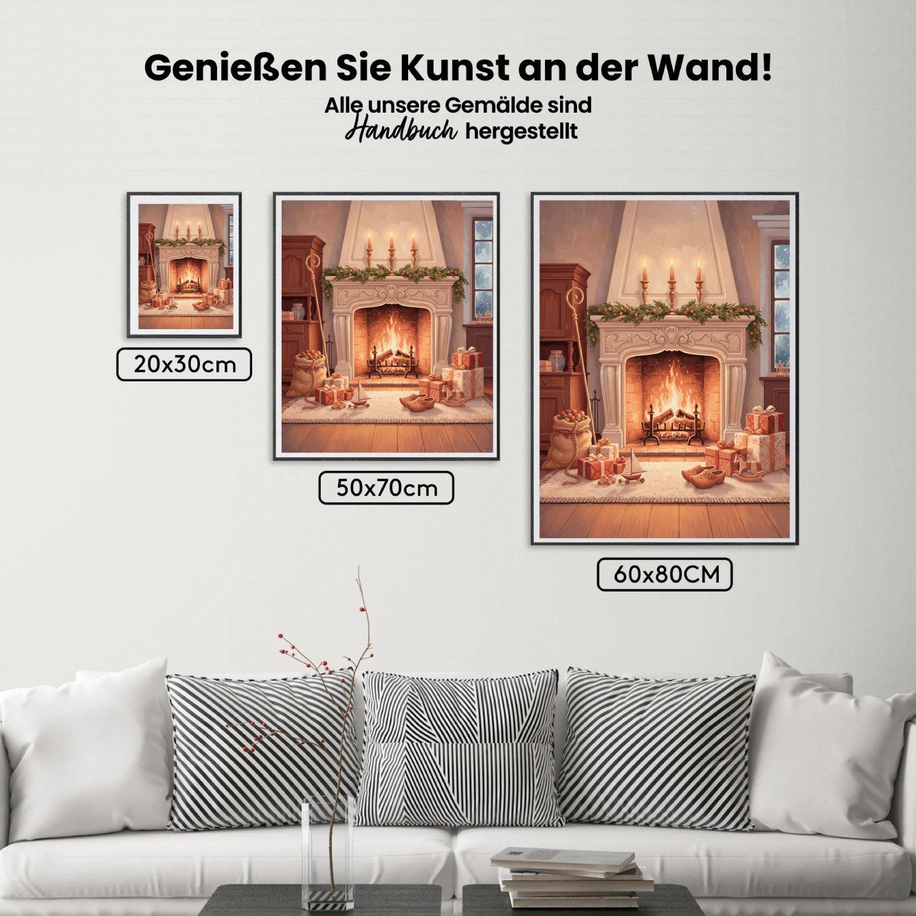 Malen nach Zahlen - Geschenke am Kamin