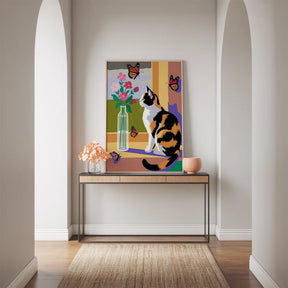 Malen nach Zahlen - Getigerte Katze Floral