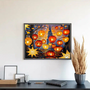 Malen nach Zahlen - Goldene Leuchtlaternen