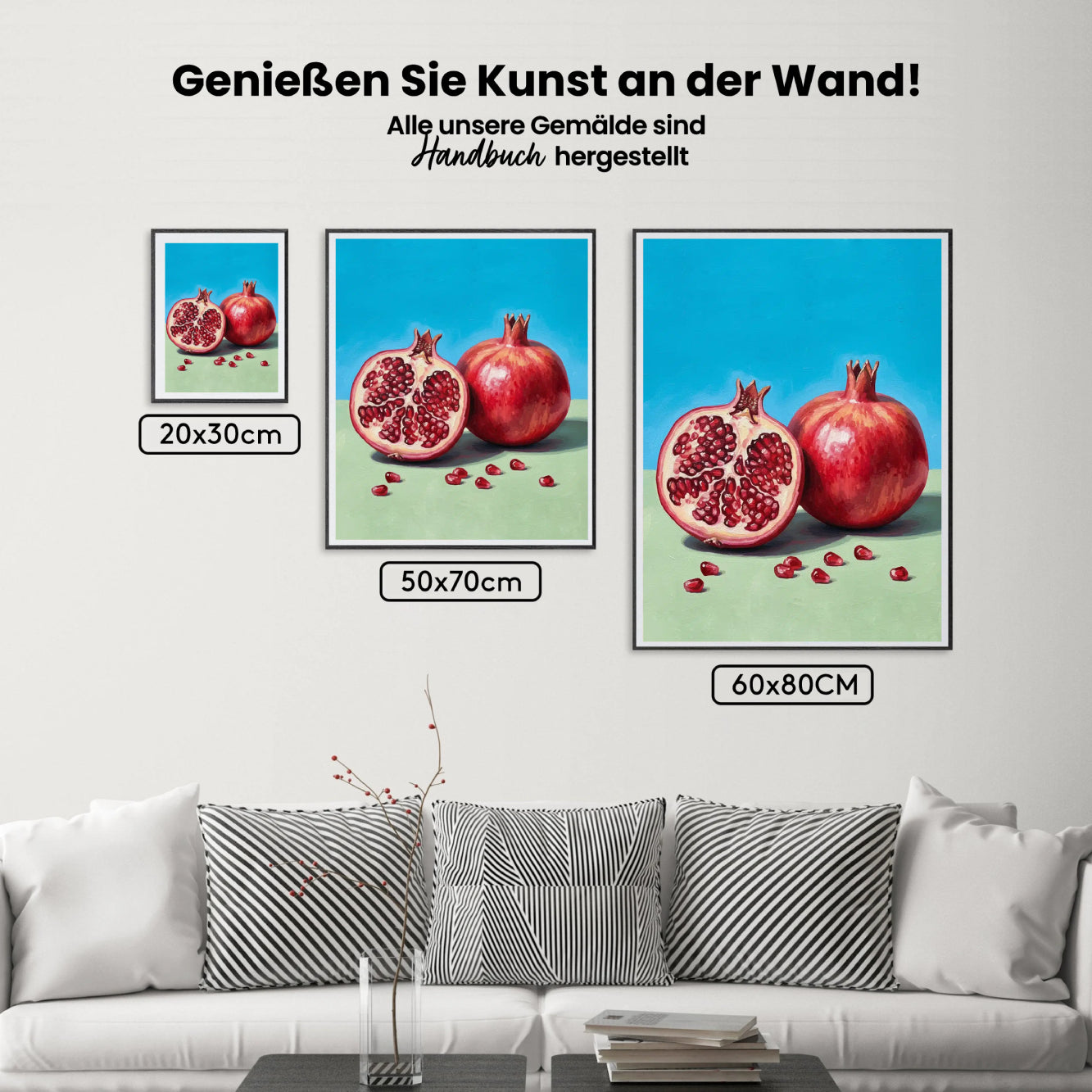 Malen nach Zahlen - Granatapfel-Acrylfarbe