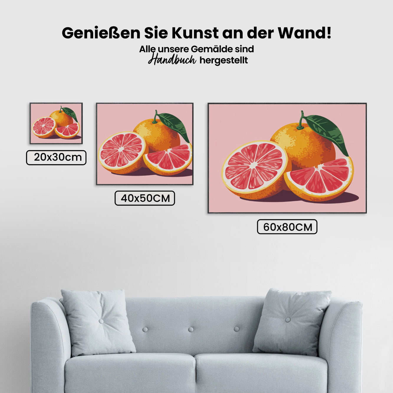 Malen nach Zahlen - Grapefruit-Tagtraum