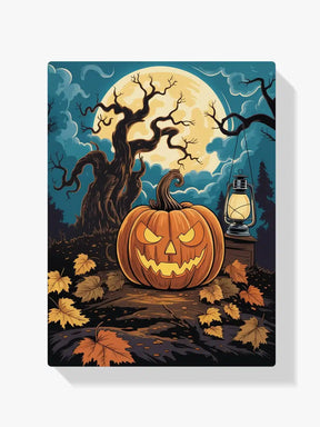 Malen nach Zahlen - Halloween-Kürbis