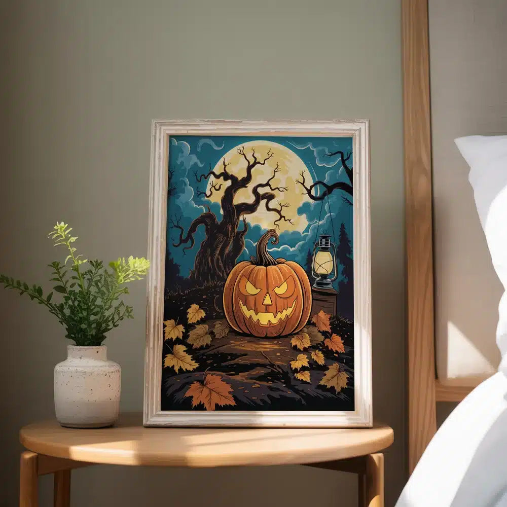 Malen nach Zahlen - Halloween-Kürbis