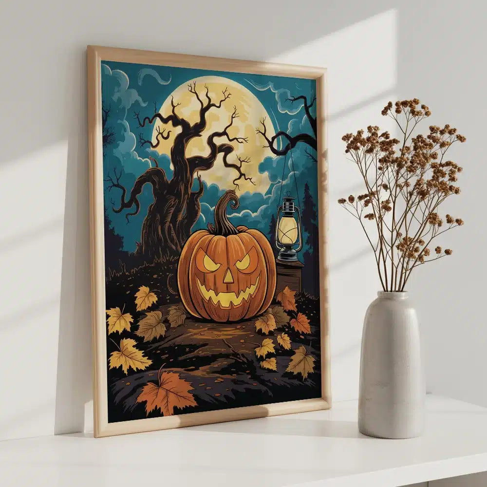 Malen nach Zahlen - Halloween-Kürbis