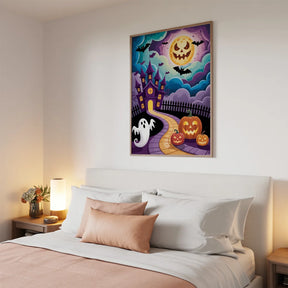 Malen nach Zahlen - Halloween-Stadtgeist