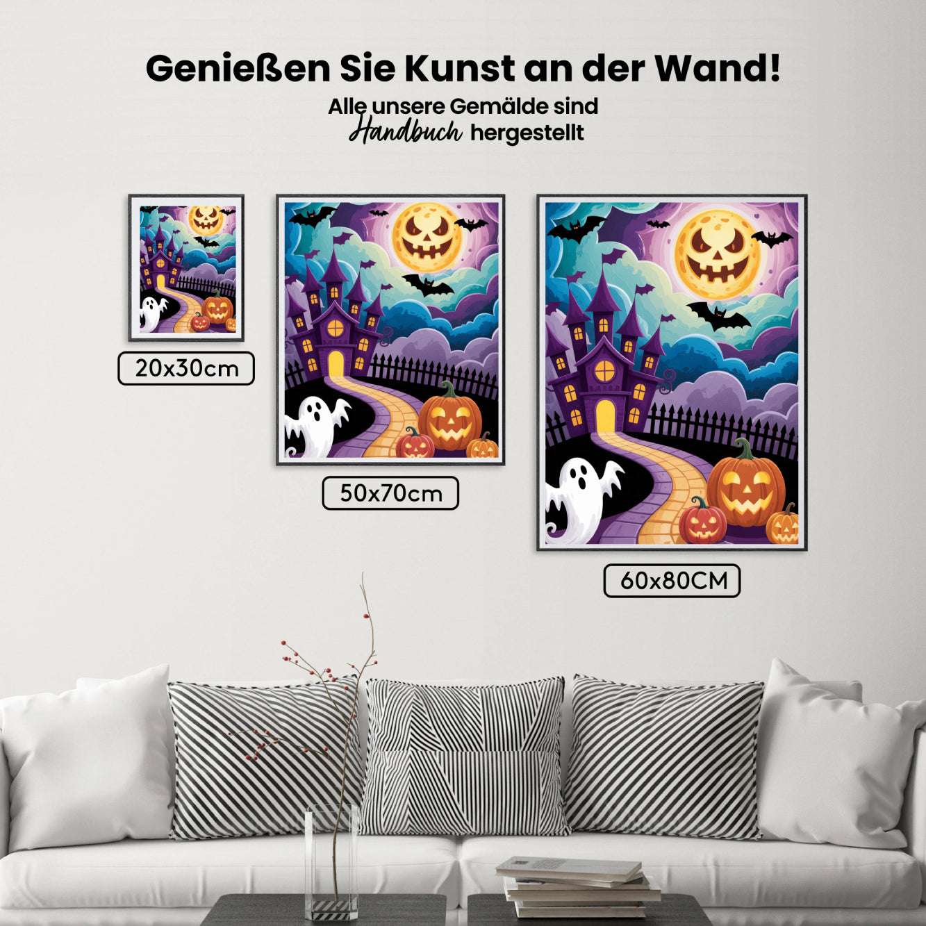 Malen nach Zahlen - Halloween-Stadtgeist