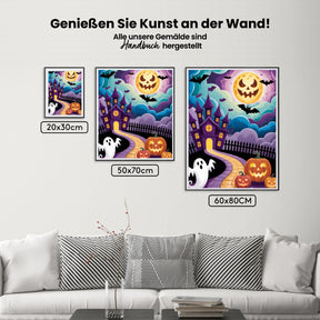 Malen nach Zahlen - Halloween-Stadtgeist