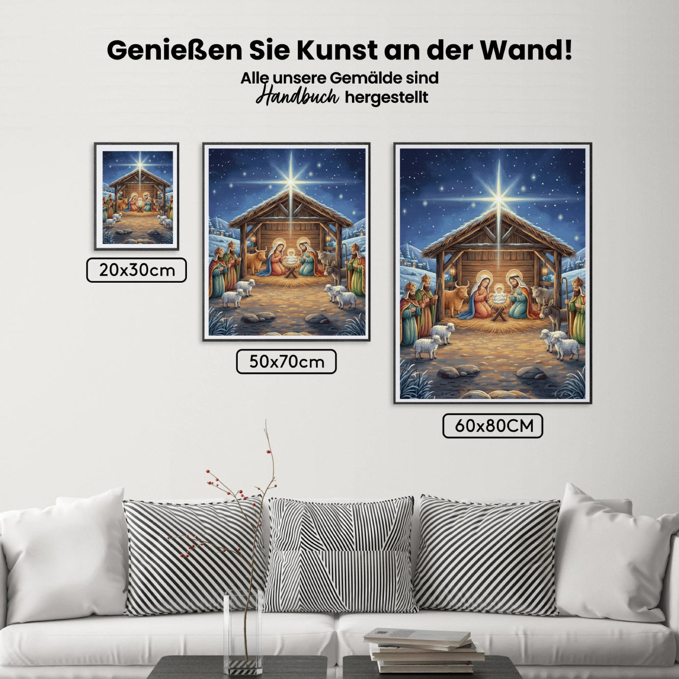 Malen nach Zahlen - Heilige Nacht Krippenszene