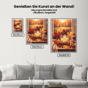 Malen nach Zahlen - Herbstblätter & Kerzen