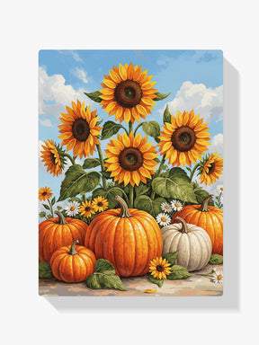 Malen nach Zahlen - Herbstkürbis Sonnenblume