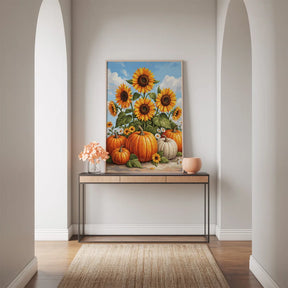 Malen nach Zahlen - Herbstkürbis Sonnenblume