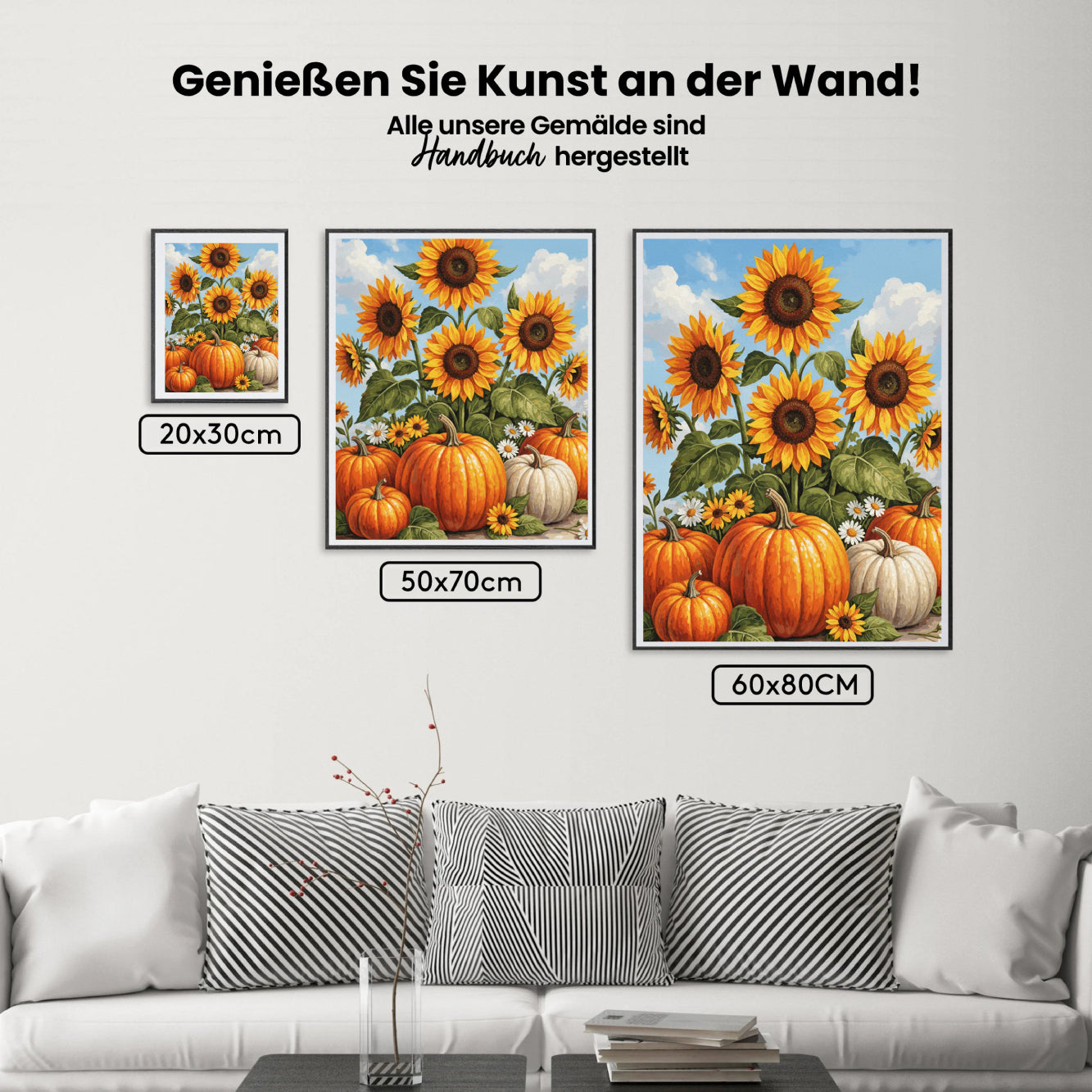 Malen nach Zahlen - Herbstkürbis Sonnenblume