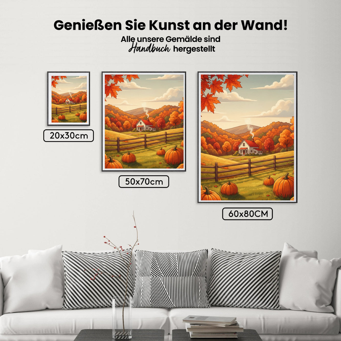 Malen nach Zahlen - Herbstliches Kürbisfeld