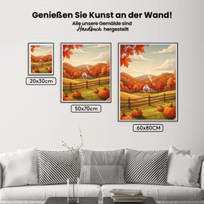Malen nach Zahlen - Herbstliches Kürbisfeld