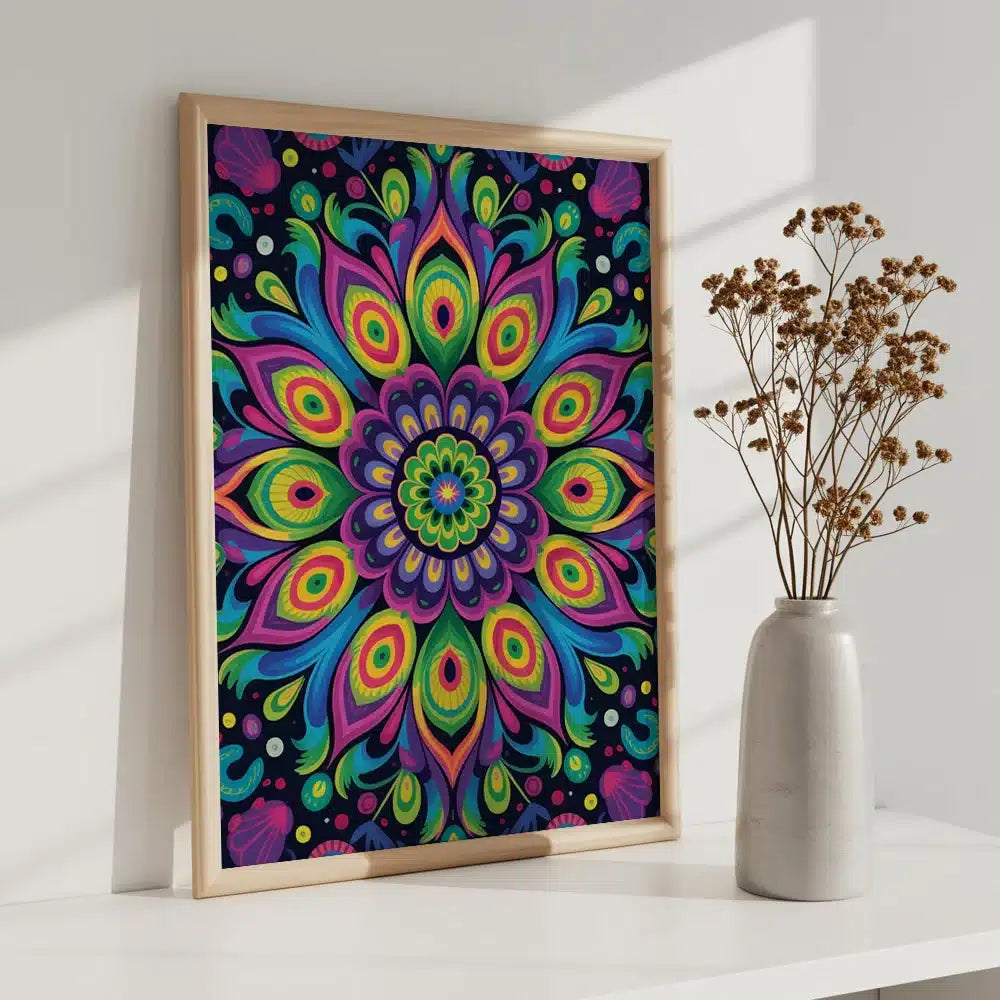 Malen nach Zahlen - Himmlisches Pfauen-Mandala