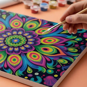 Malen nach Zahlen - Himmlisches Pfauen-Mandala
