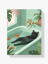 Malen nach Zahlen - Katze in der Badewanne
