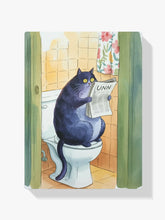 Malen nach Zahlen - Katze liest auf der Toilette