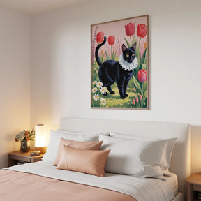 Malen nach Zahlen - Katzen-Kuscheldecke mit Blumenmuster