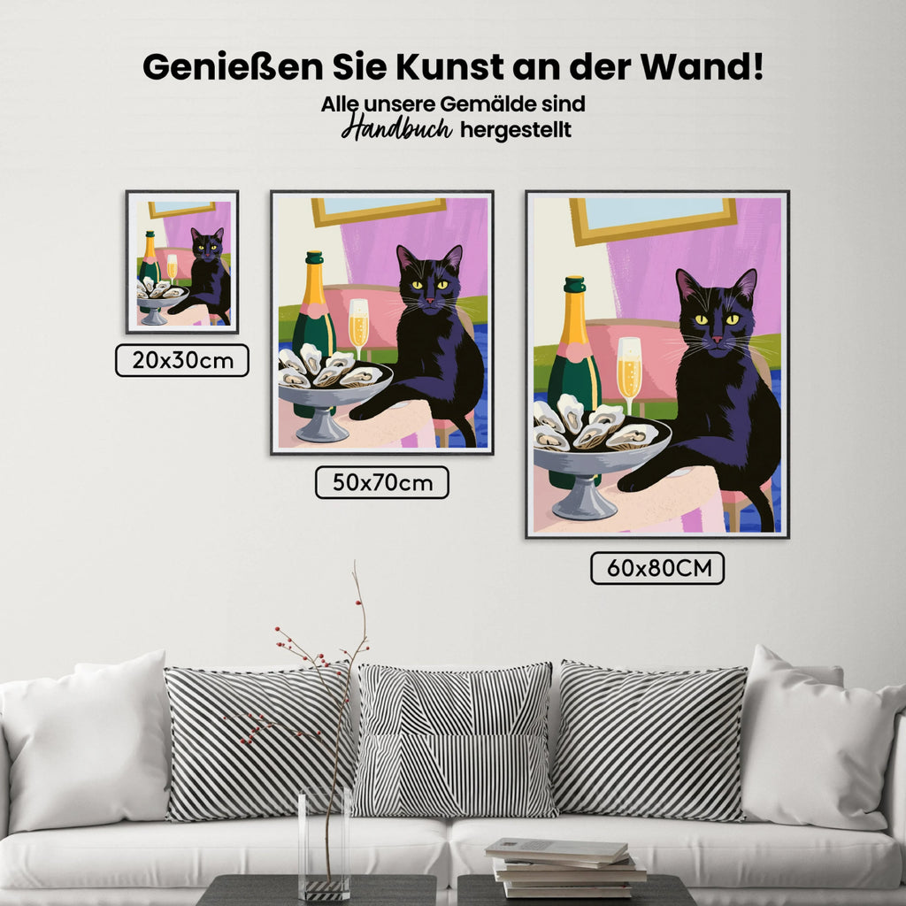 Malen nach Zahlen - Katzencocktail-Austern
