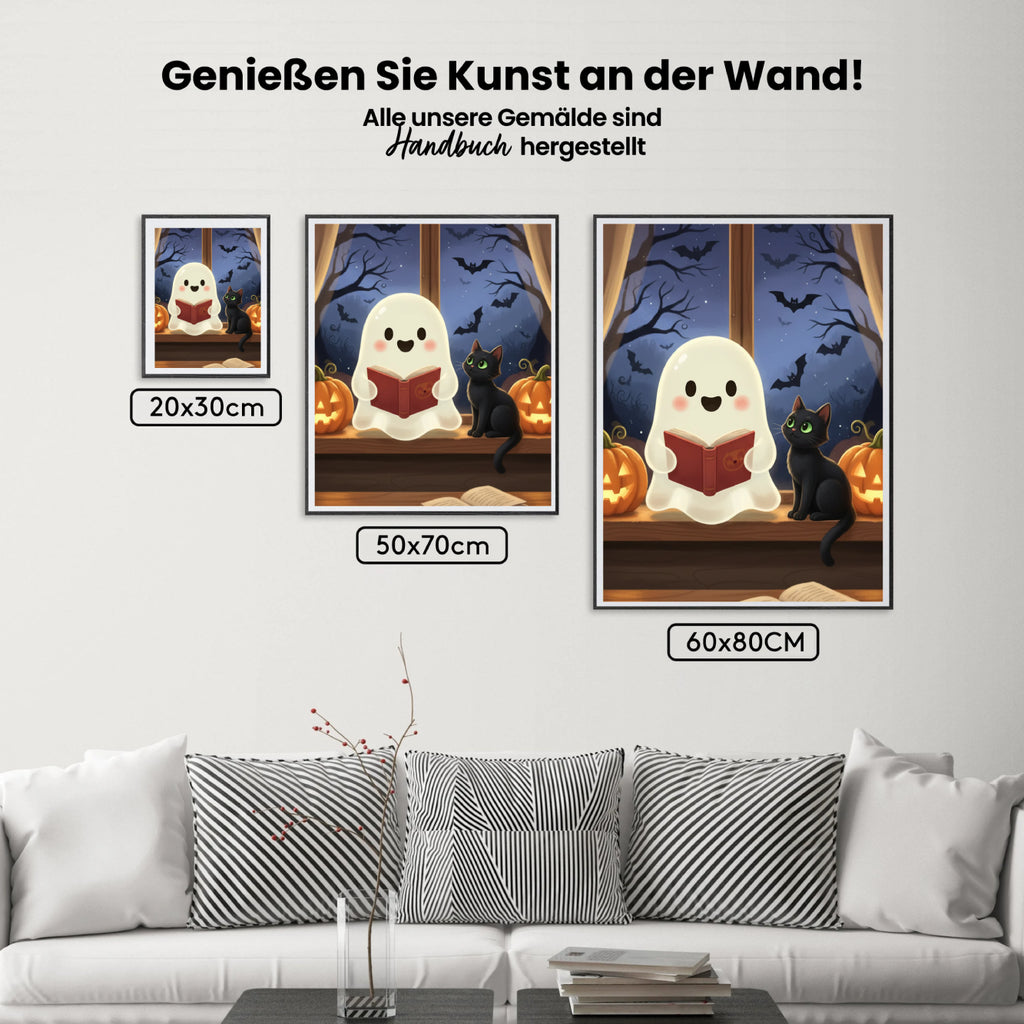 Malen nach Zahlen - Kleine Geisterbibliothek