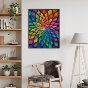 Malen nach Zahlen - Lebendiger Blätterrausch – Mandalas