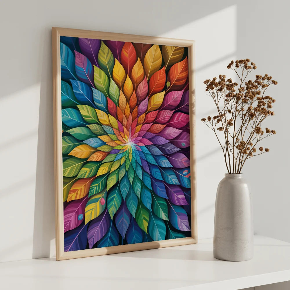 Malen nach Zahlen - Lebendiger Blätterrausch – Mandalas
