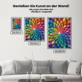 Malen nach Zahlen - Lebendiger Blätterrausch – Mandalas