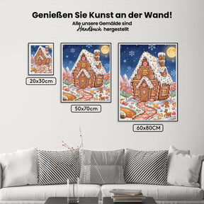 Malen nach Zahlen - Lebkuchenhaus Wunderland