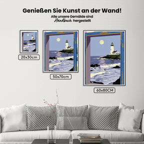 Malen nach Zahlen - Leuchtturmfenster